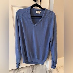 Vintage Christian Dior blue v-neck pullover sweater XL